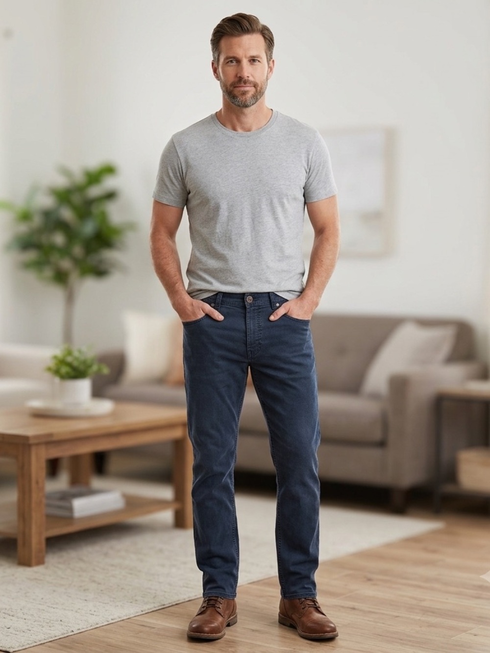 Bugatti Men's Nevada Regular Fit blue pants size 34/34.